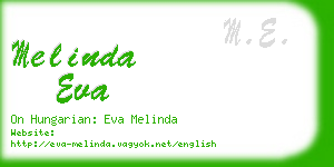 melinda eva business card